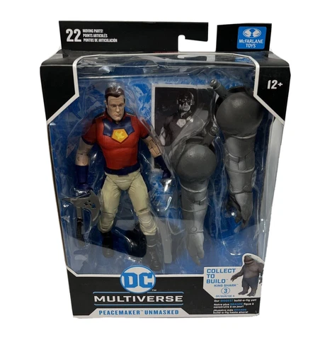 McFarlane DC Multiverse PEACEMAKER UNMASKED The Suicide Squad Damaged Box Cover