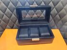 Leatherette 3 Slot Watch Storage Travel Box Display Case