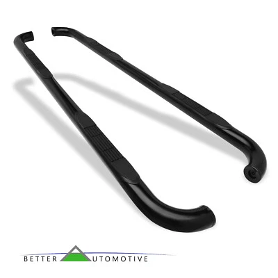 3" Black Side Steps for 99-16 Ford F250/350/450/550 Super Duty Crew Cab Nerf Bar Foto 1 de 4