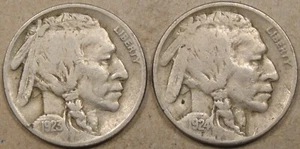 1923 + 1924 Büffelnickel wie abgebildet Bk - Bild 1 von 2