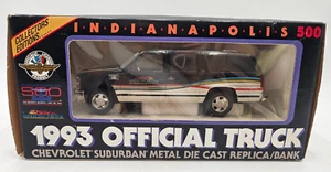 Brookfield 1993 Indianapolis 500 Official Truck Chevrolet Suburban Die Cast Bank - Picture 1 of 3