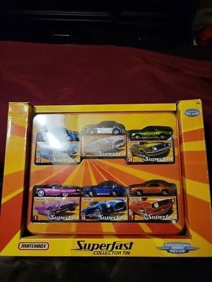 2005 MATCHBOX SUPERFAST COLLECTOR TIN With Cars New and Sealed - Image 1 of 2