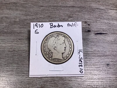 1910 S Barber Silver Half Dollar from San Francisco Mint 013125 71te - Image 1 of 4