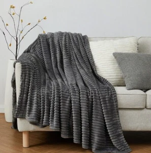 Fleece Überwurfdecke für Couch Sofa super weich leicht gemütlich wirft bestes Geschenk - Bild 1 von 37
