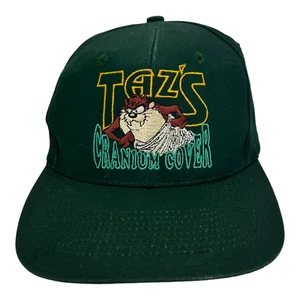 VTG LOONEY TUNES TAZMANIAN DEVIL Cranium Cover Hat Cap Green SnapBack 1995 RARE - Picture 1 of 8