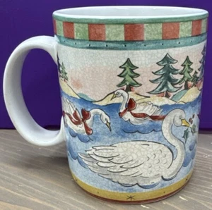 222 Fifth 12 Days Of Christmas Mug Seven Swans A Swimming - Picture 1 of 4