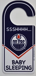 Letrero de puerta para dormir bebé Edmonton Oilers - con licencia NHL - NUEVO - Imagen 1 de 1