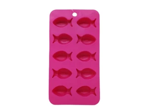 Mainstays Silicone Ice Cube Mold Tray - New - Pink Fish - Picture 1 of 2