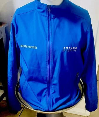 Amazon Studio Security  Officer Zip  Pockets Jacket Blue Sz M - Image 1 of 4