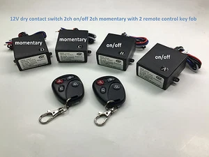 12v 15A 315mhz dry contact 2ch on/off 2ch momentary relay switch 2 remote RS34 - Picture 1 of 7
