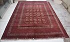 7x9 Vintage Afghan Turkoman Tekke Red Wool Rug Persian Antique Oriental Area Rug