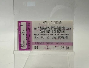 Neil Diamond Ticket Oakland Coliseum October 2, 1992. - Picture 1 of 2