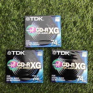 TDK CD-R74 CD-RXG74 - 3 PACK - Audio Music CDR Blank Recordable Disc 74 MINS NEW - Picture 1 of 3