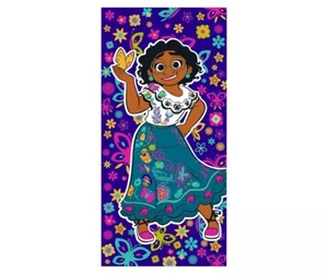 Encanto Mirabel Butterfly and Floral Purple Beach, Bath or Pool Towel, 28" X 58" - Picture 1 of 1