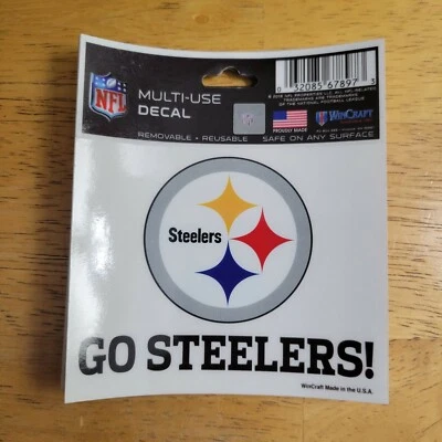 Calcomanía adhesiva de fútbol americano Go Steelers Pittsburgh Steel City NFL ENVÍO RÁPIDO NUEVO Foto 1 de 2