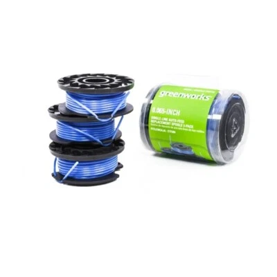 Pack of 3, 0.065 inch Spool Single Line Auto Feed - Greenworks 2936702 - Image 1 of 4