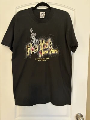 Camiseta negra vintage de los 90 New York New York Las Vegas Hotel Casino para hombre talla L Foto 1 de 4