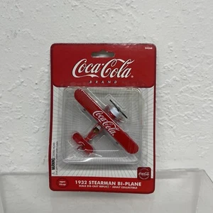 Coca Cola 1932 Stearman Bi-Plane Die Cast Replica Coke Collectible New Sealed - Picture 1 of 3