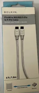 Belkin Firewire 800/800 9-Pin To 9-Pin Cable - Picture 1 of 2