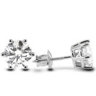 1 1/2 CT H SI2 Round Cut Natural Certified Diamonds 14k Gold Classic Earrings