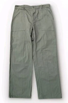 VTG Mens 60s 70s Fruit of the Loom Civvie OG 107 Cotton Army Pants Vietnam 36x31 - Image 1 of 4