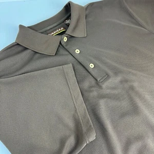 Polo de golf informal manga corta acanalado marrón Cubavera para hombre talla XL - Imagen 1 de 6