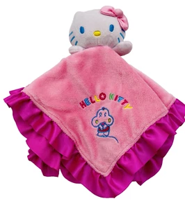 Hello Kitty Plush Lovey Security Blanket Baby Nursery Sanrio Soft Toy - Picture 1 of 5