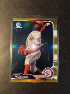 2019 Bowman Chrome Victor Robles Seattle Mariners: Gold Refractor /50 - Picture 1 of 2