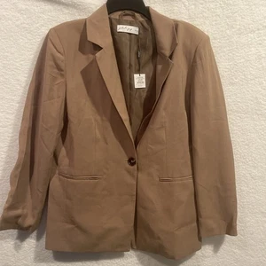 Petal & Pup Blazer NWT Womens Size 2 Light Brown Noelle Oversized Nena Evans - Picture 1 of 16