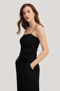 Camisola tejida de seda LilySIlk Achillea negra talla pequeña - Imagen 1 de 7
