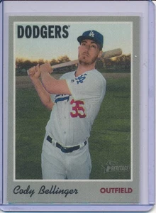 2019 Topps Heritage #24 Cody Bellinger 1970 Cloth Stickers Dodgers  - Picture 1 of 1
