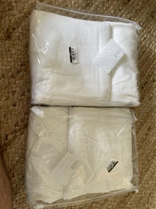 2 Pottery Barn Emery Linen Cotton Curtain 50"x84’’White - Picture 1 of 3