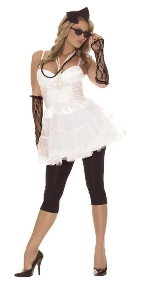 ELEGANT MOMENTS rock pop STAR madonna 80'S punk ROCKER cyndi LAUPER costume Sz S - Image 1 of 4