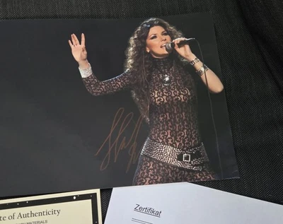 Original Shania Twain Autogramm * Echtheitszertifikat * Foto * AK Autogrammkarte - Bild 1 von 3
