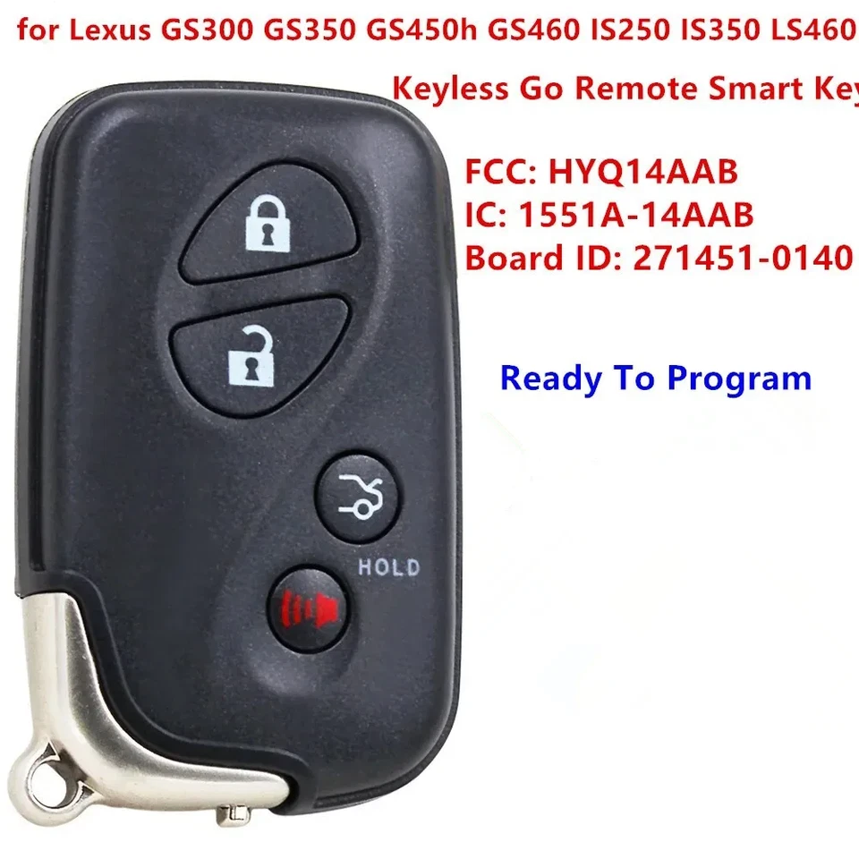 for Lexus ES350 GS300 GS350 IS250 LS460 Smart Keyless Remote Key Fob 271451-0140 Foto 1 de 4