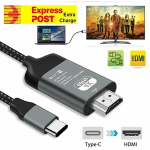 4K USB Type C To HDMI Cable Adapter For Samsung Galaxy Note 20 10 9 - Picture 1 of 11