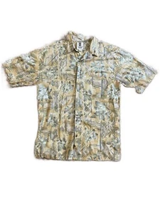 TORI RICHARD Hawaiian Shirt Floral Luau Print Mens Size Medium Cotton Lawn - Picture 1 of 6