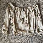Windsor Sheer Blouse Floral Size Small