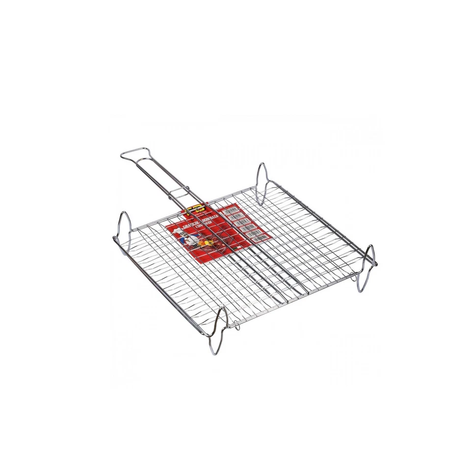 Graticola Doppia Bombata C/Piedi Cm.37X27 - Immagine 1 di 1