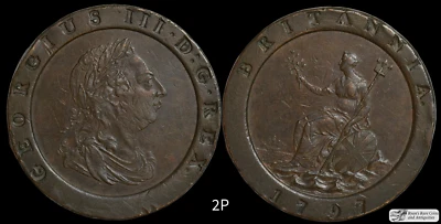 1797 Great Britain Cartwheel Twopence, 2P, Almost Uncirculated Condition, C7271 - Image 1 of 4