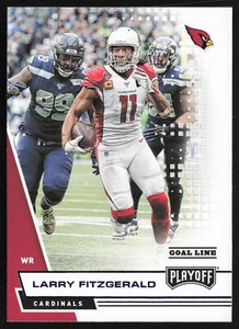 2020 Panini Playoff Goal Line Larry Fitzgerald #120 Arizona Cardinals - Picture 1 of 2
