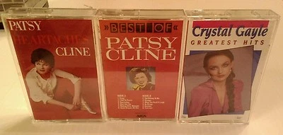 Vintage Patsy Cline, Crystal Gayle Music Cassettes - Original, Working - Image 1 of 4