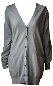 ALEXANDER WANG MERINO WOOL OPEN BACK CARDIGAN MEDIUM - Picture 1 of 6