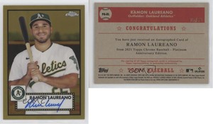 2021 Topps Chrome Platinum Anniversary Gold Refractor /50 Ramon Laureano Auto