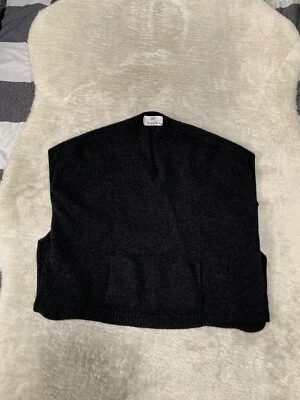 Allude Womens Dark Gray Pullover Sweater Vest Wool Cashmere Medium Sleeveless - Image 1 of 4