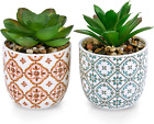 Kunstpflanzen Mini Sukkulentenblumen im Keramiktopf kleine gefälschte Pflanzen eingetopft