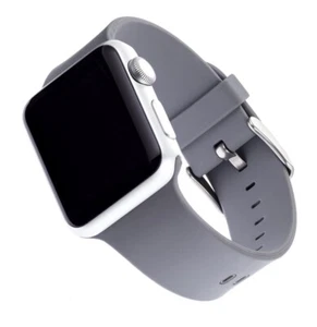 Silicone Band for 38 & 40MM Apple Watch® - Gray - Picture 1 of 5