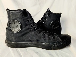 Converse Chuck Taylor All Star High Top All Black Sneakers W 8 1/2 Men 6.5 - Picture 1 of 7