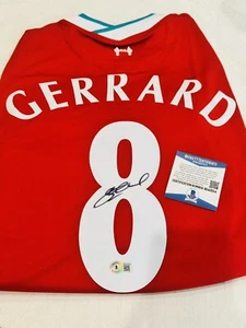 STEVEN GERRARD Signed Autographed Liverpool Nike XL Jersey - Beckett COA - Picture 1 of 4