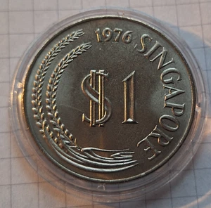 1 Dollar 1976 Singapore, Singapur, ST, gekapselt - Bild 1 von 4